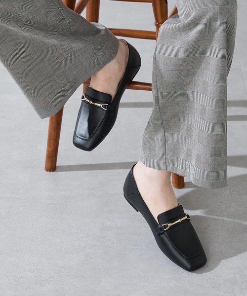 WA ORiental TRaffic（ダブルエーオリエンタルトラフィック）の「2025秋冬新作スクエアトゥモチーフバブーシュローファー/52308（パンプス・レディース・ブラウン/イエロー/ブラック・34/35/36/37/38/39/40/41/42/33/43）」の14枚目の写真