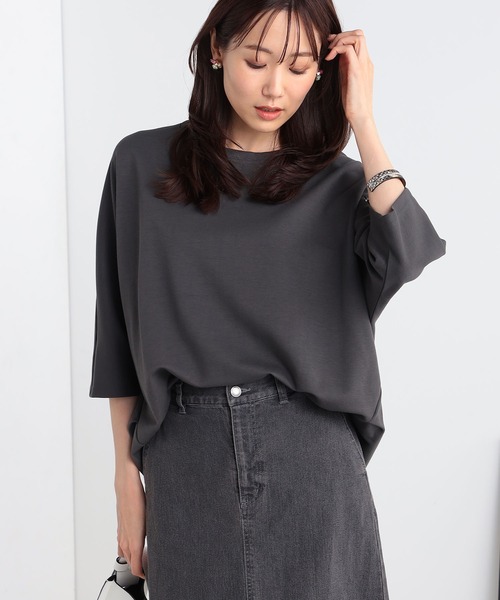 GALLORIA（ギャローリア）の「ドルマンプルオーバー（Tシャツ/カットソー・レディース・マスタード/グリーン/チャコールグレー・M/L/S/LL）」の2枚目の写真