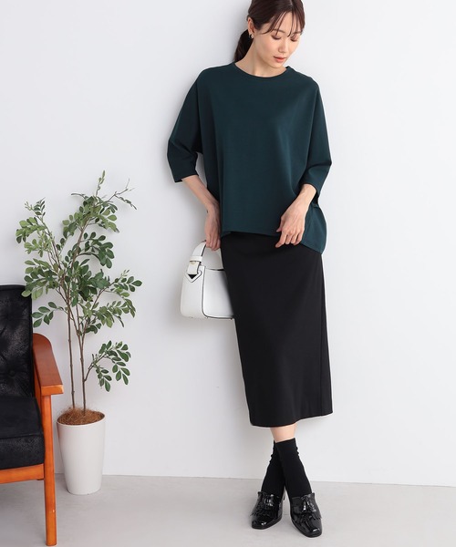 GALLORIA（ギャローリア）の「ドルマンプルオーバー（Tシャツ/カットソー・レディース・マスタード/グリーン/チャコールグレー・M/L/S/LL）」の8枚目の写真