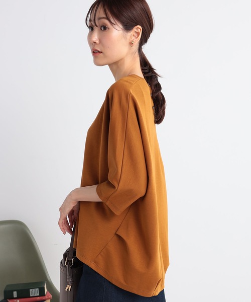 GALLORIA（ギャローリア）の「ドルマンプルオーバー（Tシャツ/カットソー・レディース・マスタード/グリーン/チャコールグレー・M/L/S/LL）」の13枚目の写真