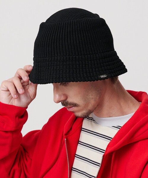 RACAL（ラカル）の「＜Racal＞ニット バケット ハット（ハット・メンズ・ブラック/ダークグレー・FREE）」の3枚目の写真