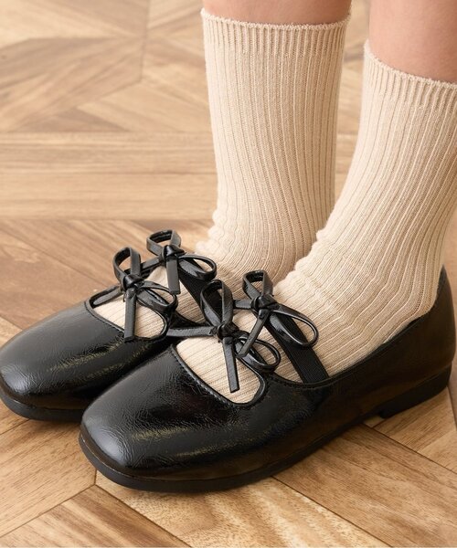 セール】ダブルリボンバレエシューズ（バレエシューズ）｜Lycee mine