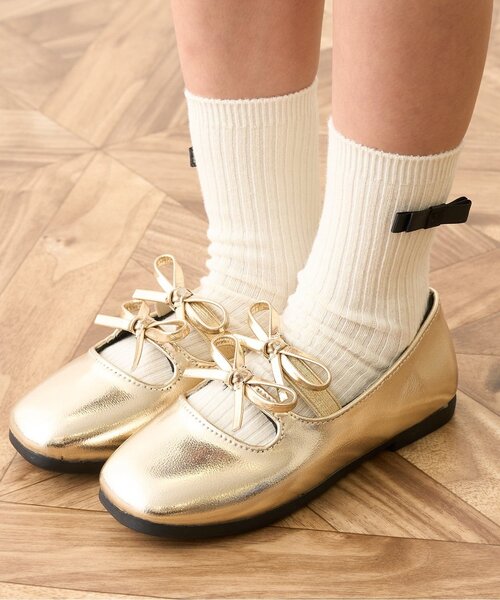 セール】ダブルリボンバレエシューズ（バレエシューズ）｜Lycee mine