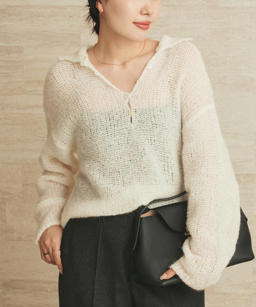 plage ALPACA MIX BUTTON ニット plage｜ALPACA MIX BUTTON ニット | Rakuten Fashion(楽天ファッション