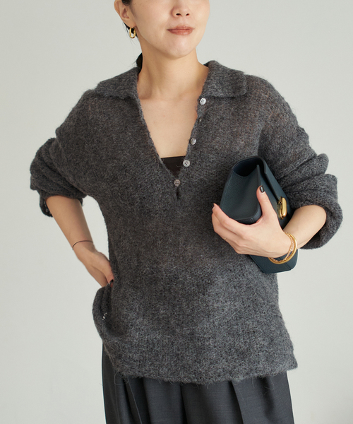 ALPACA MIX BUTTON ニット（ニット/セーター）｜Plage（プラージュ）の