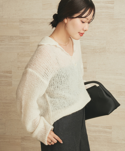 Plage Washable Washi Mixニット Plage Washable Washi Mix ニット ホワイト プラージュ Plage