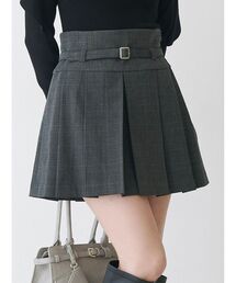 MERCURYDUO | ベルト付きチェックプリーツミニスカパン(スカート)