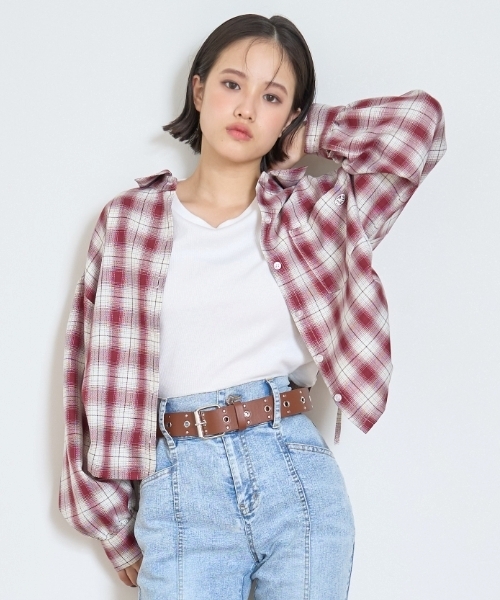 にゃー✨新品・タグ付き✨入手困難 ブラックレーベル CBチェック 長袖 L セール】【LTXC】インナーつきチェックシャツ（アンサンブル