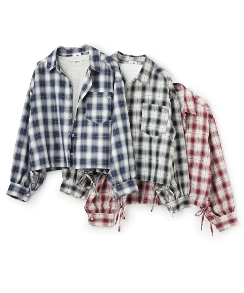 LOVETOXIC(ラブトキシック)の「【LTXC】インナーつきチェックシャツ(アンサンブル・キッズ・ブラック/エンジ/ネイビー・S:140cm/130cm/L:160cm/M:150cm)」の14枚目の写真