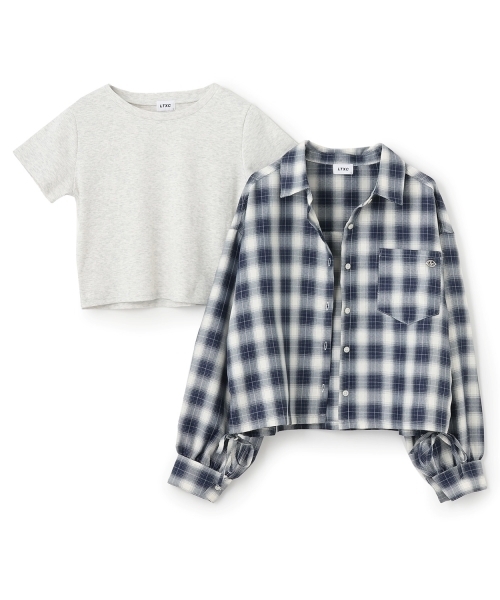 LOVETOXIC(ラブトキシック)の「【LTXC】インナーつきチェックシャツ(アンサンブル・キッズ・ブラック/エンジ/ネイビー・S:140cm/130cm/L:160cm/M:150cm)」の18枚目の写真