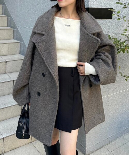 期間限定お値下げ⭐︎gypsophila シャーギーコート新品未使用タグ付き セール】【WEB/限定店舗】シャギーミドルコート（その他アウター