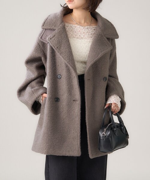 25AWシャギーミドルコート（その他アウター）｜mystic（ミスティック