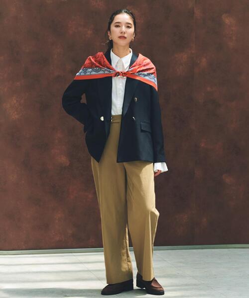THE SHOP TK （ザ ショップ ティーケー ）の「【今羽織るなら】ダブルブレストジャケット【セットアップ可/洗える】（テーラードジャケット・レディース・ネイビー/チャコールグレー/ブラウン系その他・11/13/12）」の9枚目の写真
