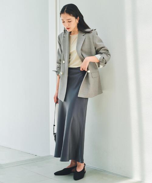 THE SHOP TK （ザ ショップ ティーケー ）の「【今羽織るなら】ダブルブレストジャケット【セットアップ可/洗える】（テーラードジャケット・レディース・ネイビー/チャコールグレー/ブラウン系その他・11/13/12）」の13枚目の写真