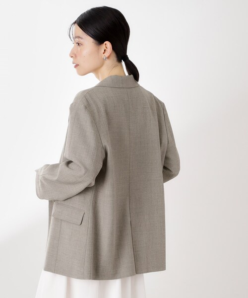 THE SHOP TK （ザ ショップ ティーケー ）の「【今羽織るなら】ダブルブレストジャケット【セットアップ可/洗える】（テーラードジャケット・レディース・ネイビー/チャコールグレー/ブラウン系その他・11/13/12）」の18枚目の写真