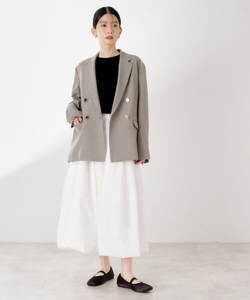 THE SHOP TK （ザ ショップ ティーケー ）の「【今羽織るなら】ダブルブレストジャケット【セットアップ可/洗える】（テーラードジャケット・レディース・ネイビー/チャコールグレー/ブラウン系その他・11/13/12）」の20枚目の写真