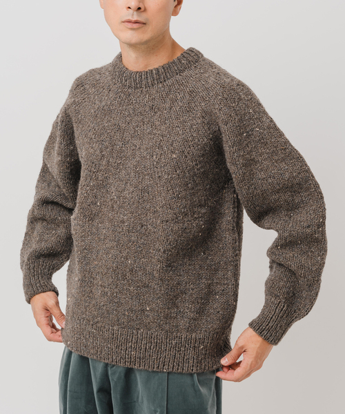 EDIFICE（エディフィス）の「E. アルパカ ネップ ハンドニット（ニット/セーター・メンズ・オートミール/グレー/ブラック・LARGE/MEDIUM）」の3枚目の写真