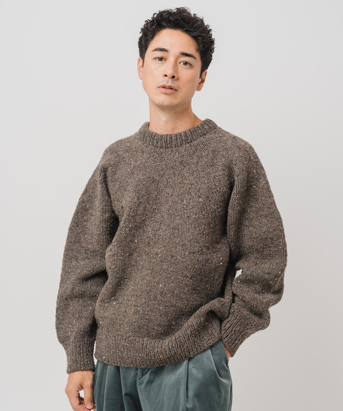 EDIFICE（エディフィス）の「E. アルパカ ネップ ハンドニット（ニット/セーター・メンズ・オートミール/グレー/ブラック・LARGE/MEDIUM）」の10枚目の写真