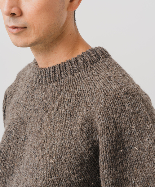 EDIFICE（エディフィス）の「E. アルパカ ネップ ハンドニット（ニット/セーター・メンズ・オートミール/グレー/ブラック・LARGE/MEDIUM）」の14枚目の写真