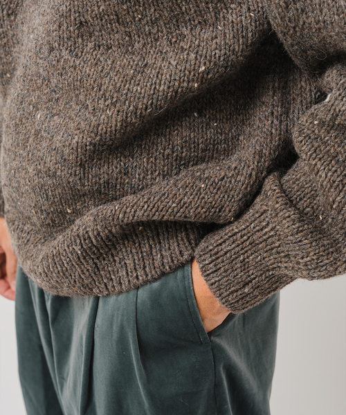 EDIFICE（エディフィス）の「E. アルパカ ネップ ハンドニット（ニット/セーター・メンズ・オートミール/グレー/ブラック・LARGE/MEDIUM）」の15枚目の写真