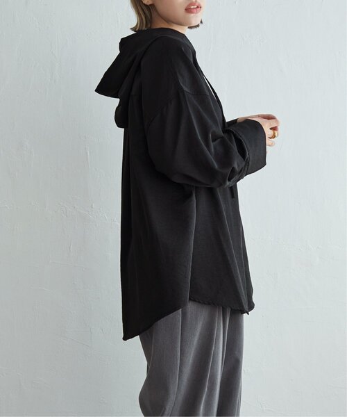 notch.(ノッチ)の「フードシャツ(シャツ/ブラウス・レディース・オフホワイト/ブラック・M)」の20枚目の写真