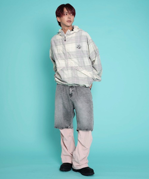 LTR DEPTH（レイターデプス）の「LTR DEPTH/チェックロゴフードブルゾン（ブルゾン・メンズ・ブラック系その他/ピンク系その他・MEDIUM/LARGE）」の17枚目の写真