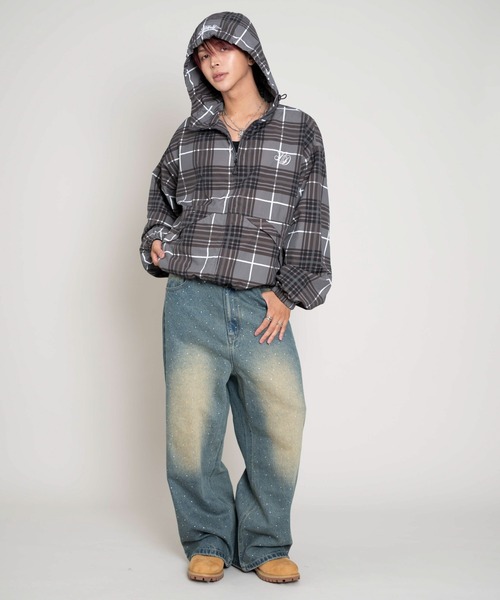 LTR DEPTH（レイターデプス）の「LTR DEPTH/チェックロゴフードブルゾン（ブルゾン・メンズ・ブラック系その他/ピンク系その他・MEDIUM/LARGE）」の14枚目の写真