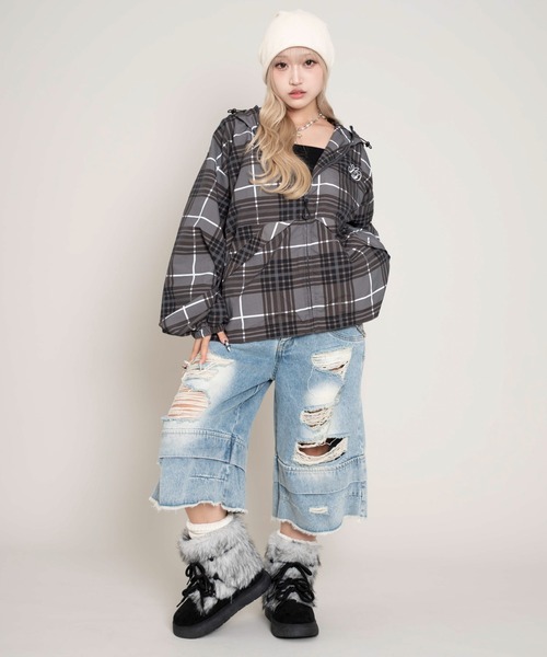 LTR DEPTH（レイターデプス）の「LTR DEPTH/チェックロゴフードブルゾン（ブルゾン・メンズ・ブラック系その他/ピンク系その他・MEDIUM/LARGE）」の15枚目の写真