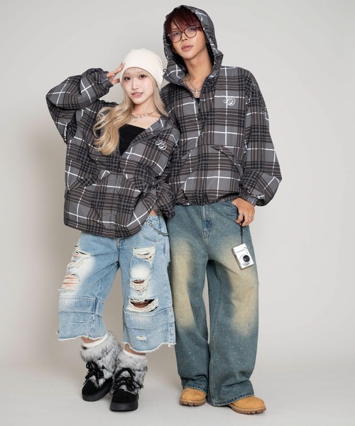 LTR DEPTH（レイターデプス）の「LTR DEPTH/チェックロゴフードブルゾン（ブルゾン・メンズ・ブラック系その他/ピンク系その他・MEDIUM/LARGE）」の13枚目の写真