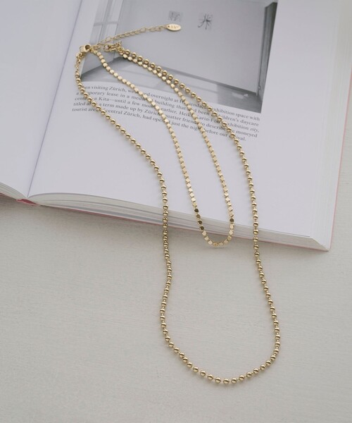 ユナイテッドアローズ10k 3 ペンダント ネックレス‼️定価2万3100円 ボール×サークル チェーン 3WAY ネックレス（ネックレス