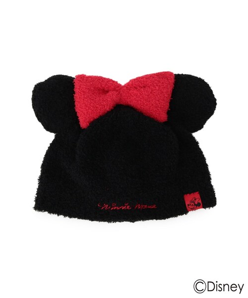 SHOO・LA・RUE（シューラルー）の「【DISNEY】耳付きニット帽子（ニットキャップ/ビーニー・キッズ・レッド系1/ブラック・00）」の2枚目の写真