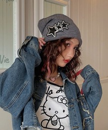 Butter Goods Star ニット　ビーニー　星柄　レッド　赤　黒 Butter Goods Star ニット ビーニー 星柄 レッド 赤 黒 - メルカリ