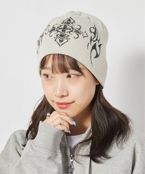 SUPPLIER/サプライヤー Tribal Cross Beanie ビーニー（ニット