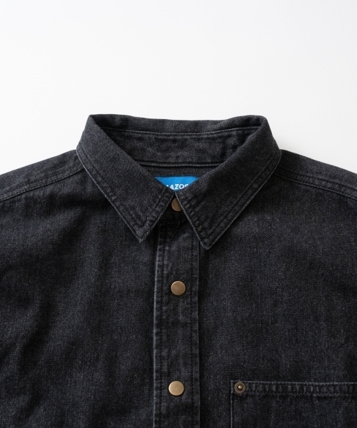 GLAZOS（グラソス）の「デニムシャツ（シャツ/ブラウス・キッズ・ダークブルー/ブラック・160cm/170cm/150cm）」の3枚目の写真