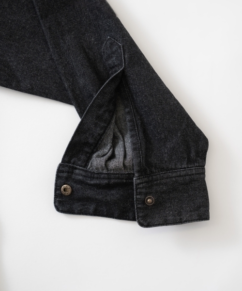 GLAZOS（グラソス）の「デニムシャツ（シャツ/ブラウス・キッズ・ダークブルー/ブラック・160cm/170cm/150cm）」の5枚目の写真