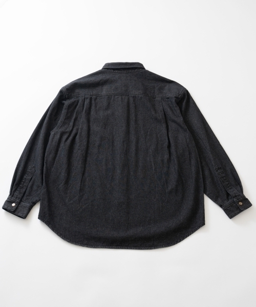 GLAZOS（グラソス）の「デニムシャツ（シャツ/ブラウス・キッズ・ダークブルー/ブラック・160cm/170cm/150cm）」の8枚目の写真