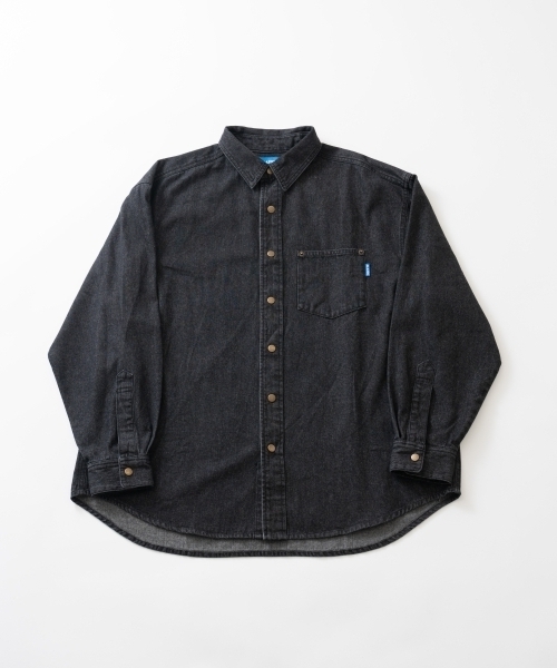 GLAZOS（グラソス）の「デニムシャツ（シャツ/ブラウス・キッズ・ダークブルー/ブラック・160cm/170cm/150cm）」の9枚目の写真