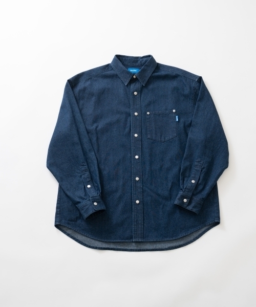 GLAZOS（グラソス）の「デニムシャツ（シャツ/ブラウス・キッズ・ダークブルー/ブラック・160cm/170cm/150cm）」の10枚目の写真