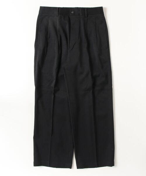 yoko sakamoto(ヨーコサカモト)の「【YOKO SAKAMOTO】 DOUBLE PLEATED TROUSERS(スラックス・メンズ・ブラック・SMALL/MEDIUM/LARGE)」の1枚目の写真