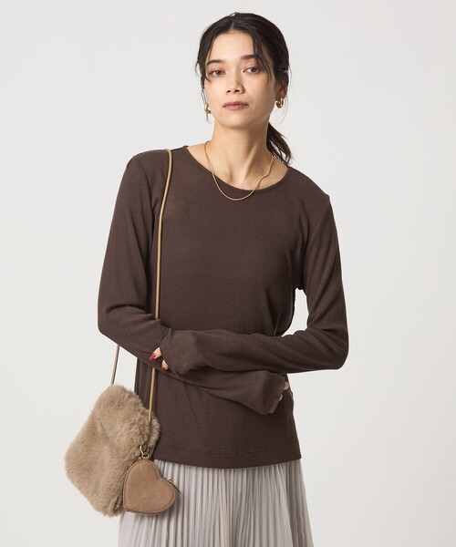 テレコ クルーネック プルオーバー（Tシャツ/カットソー）｜green