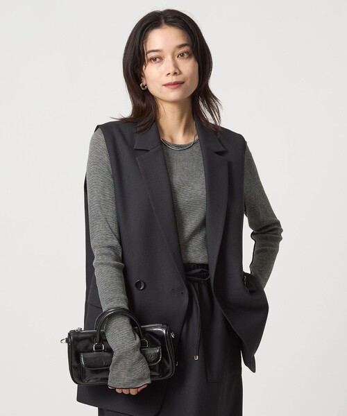 green label relaxing(グリーンレーベルリラクシング)の「テレコ クルーネック プルオーバー(Tシャツ/カットソー・レディース・ダークグレー/その他1/ダークブラウン/ブラック/オフホワイト/ライトブルー・FREE)」の10枚目の写真