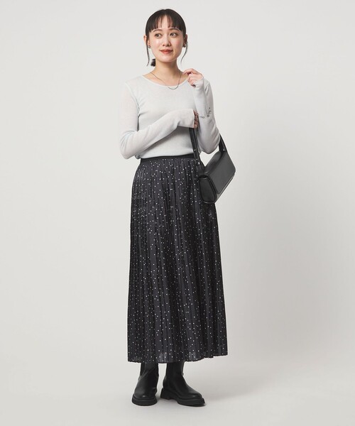 green label relaxing(グリーンレーベルリラクシング)の「テレコ クルーネック プルオーバー(Tシャツ/カットソー・レディース・ダークグレー/その他1/ダークブラウン/ブラック/オフホワイト/ライトブルー・FREE)」の14枚目の写真