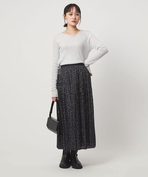 green label relaxing(グリーンレーベルリラクシング)の「テレコ クルーネック プルオーバー(Tシャツ/カットソー・レディース・ダークグレー/その他1/ダークブラウン/ブラック/オフホワイト/ライトブルー・FREE)」の15枚目の写真