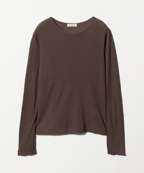 green label relaxing(グリーンレーベルリラクシング)の「テレコ クルーネック プルオーバー(Tシャツ/カットソー・レディース・ダークグレー/その他1/ダークブラウン/ブラック/オフホワイト/ライトブルー・FREE)」の19枚目の写真