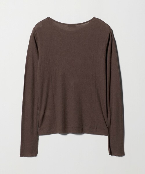 green label relaxing(グリーンレーベルリラクシング)の「テレコ クルーネック プルオーバー(Tシャツ/カットソー・レディース・ダークグレー/その他1/ダークブラウン/ブラック/オフホワイト/ライトブルー・FREE)」の20枚目の写真