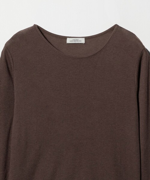 green label relaxing(グリーンレーベルリラクシング)の「テレコ クルーネック プルオーバー(Tシャツ/カットソー・レディース・ダークグレー/その他1/ダークブラウン/ブラック/オフホワイト/ライトブルー・FREE)」の21枚目の写真