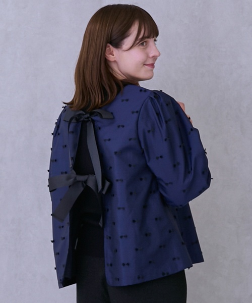 petit main LIEN（プティマインリアン）の「【親子リンク】前後2WAYプルオーバー（シャツ/ブラウス・レディース・ライトベージュ/カラフル/ネイビー・F）」の4枚目の写真