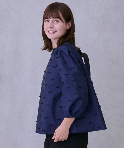 petit main LIEN（プティマインリアン）の「【親子リンク】前後2WAYプルオーバー（シャツ/ブラウス・レディース・ライトベージュ/カラフル/ネイビー・F）」の5枚目の写真