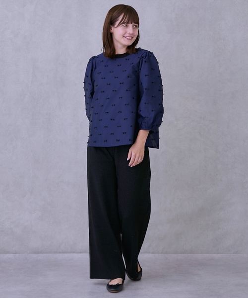 petit main LIEN（プティマインリアン）の「【親子リンク】前後2WAYプルオーバー（シャツ/ブラウス・レディース・ライトベージュ/カラフル/ネイビー・F）」の6枚目の写真