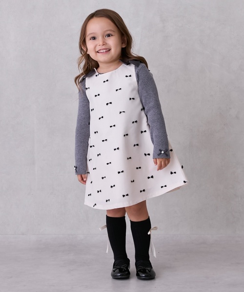 petit main LIEN（プティマインリアン）の「【親子リンク】前後2WAYプルオーバー（シャツ/ブラウス・レディース・ライトベージュ/カラフル/ネイビー・F）」の11枚目の写真